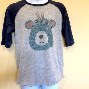 L.A.T. Boho Bear Jersey Shirt Medium